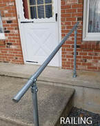 Picture of a railing installed for elder safety.