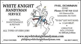 Picture of White Knight Handyman Service business card